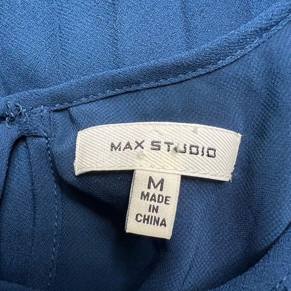 Max Studio Pleated Asymmetric Short Dress Tunic - Picture 7 of 9